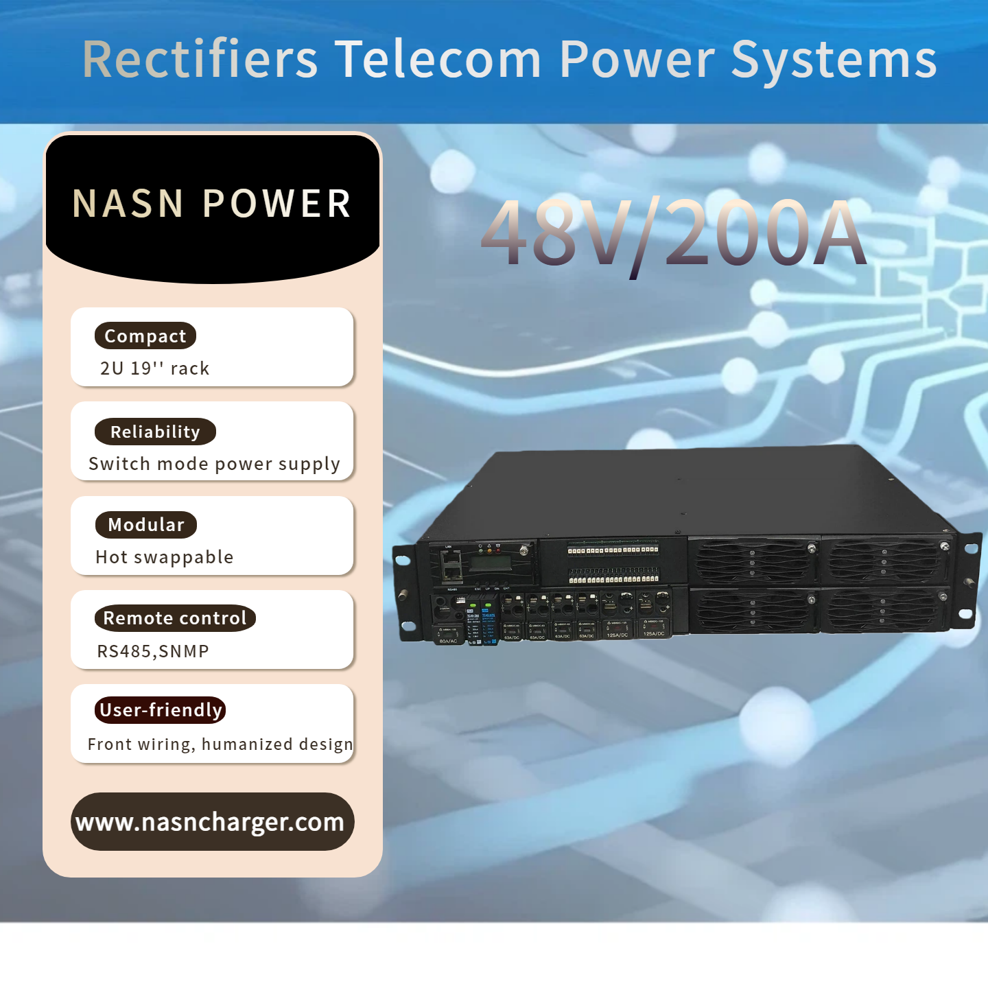 48VDC 200A Rectifiers Telecom Power Systems.png