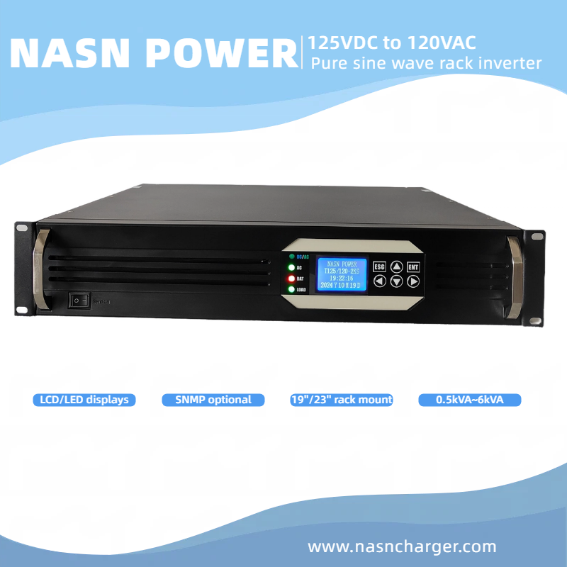 125Vdc to 120Vac high frequency rack mount inverter 400W to 6kVA 4800W