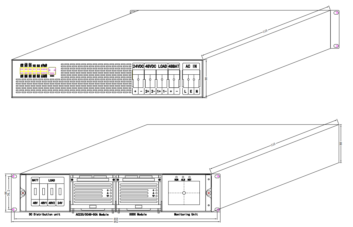 48vdc 24vdc All in One Rectifier System-NASN POWER