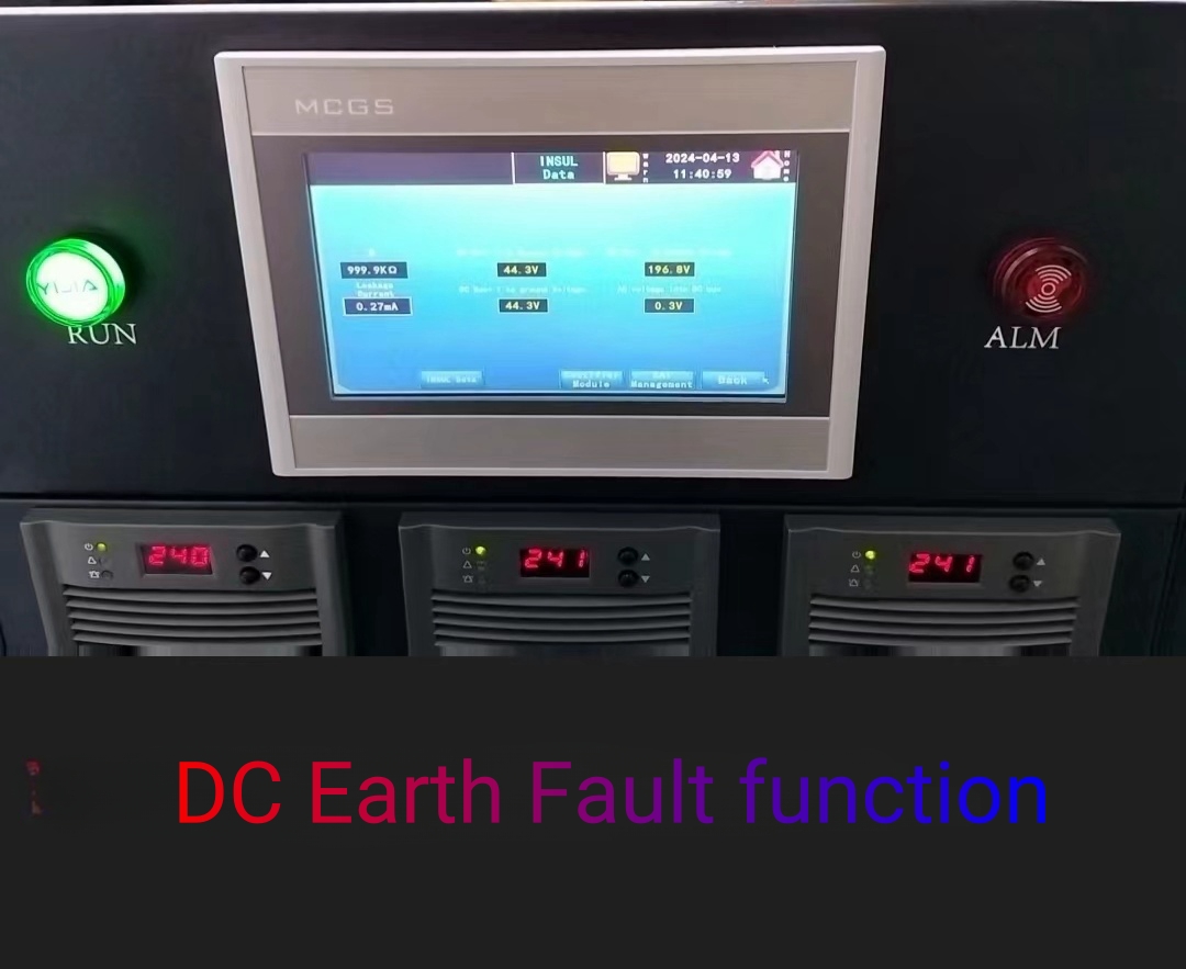 DC earth fault funtion on LCD