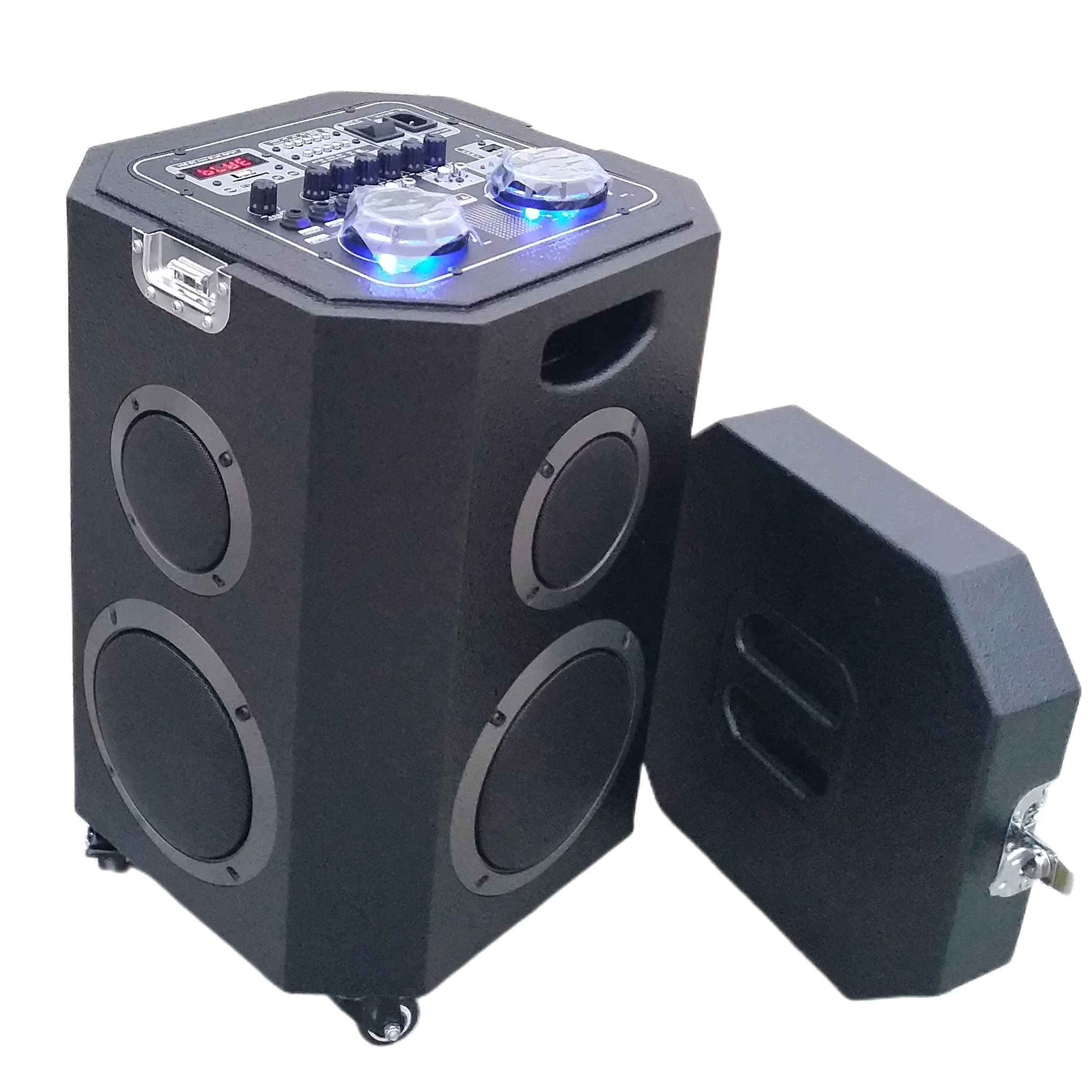6.5 Inch Four-sounding Faces Portable Battery Speaker Support Recording Monitor Live Broadcast Function