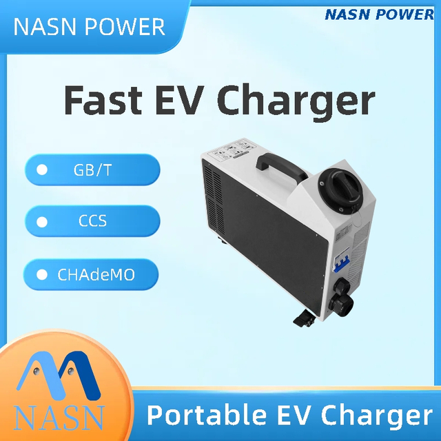 15kW Portable DC Fast EV Charger with type 2 input plug