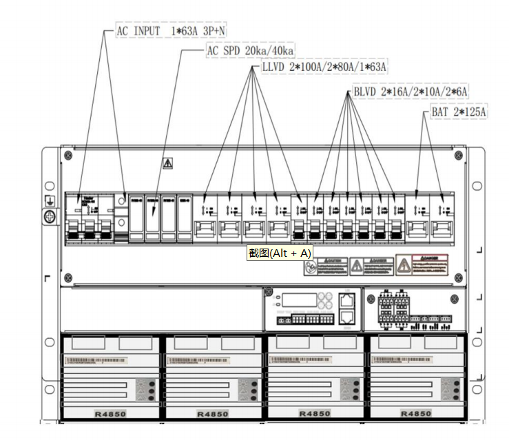 48VDC 200A power supply system