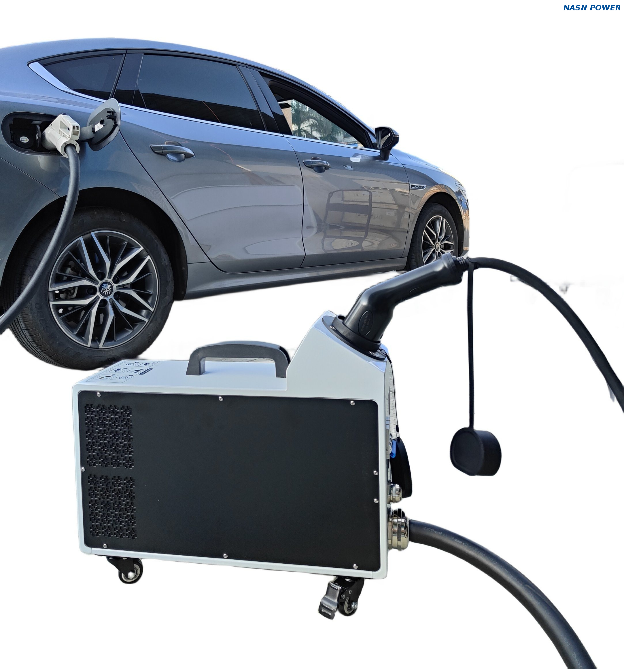 15kW Portable DC Fast EV Charger with type 2 input plug