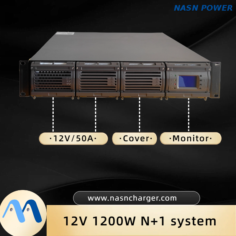 12VDC rectifier and battery backup power supply system