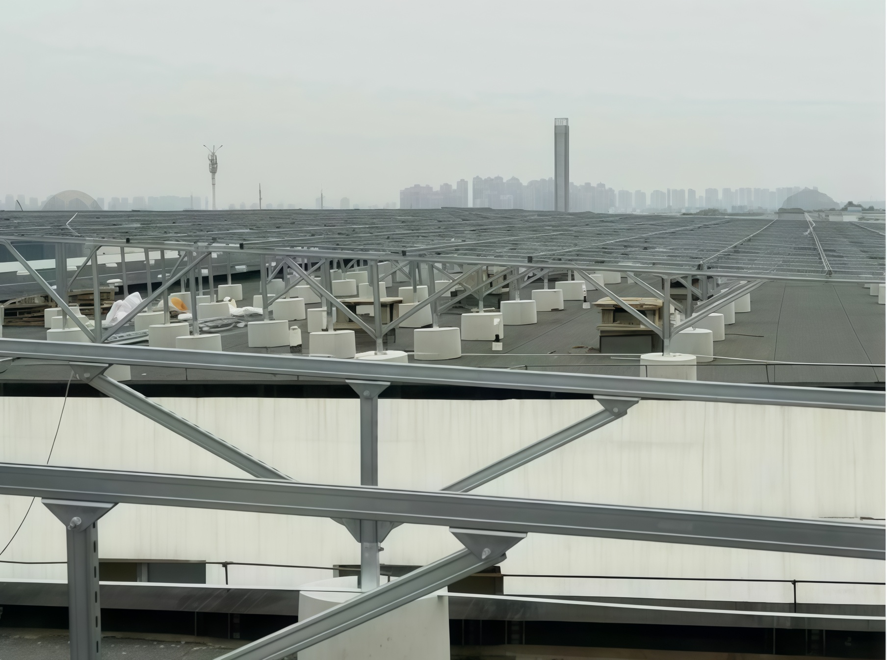 Urban Photovoltaic Forest Green Power Plants on the Roof.png